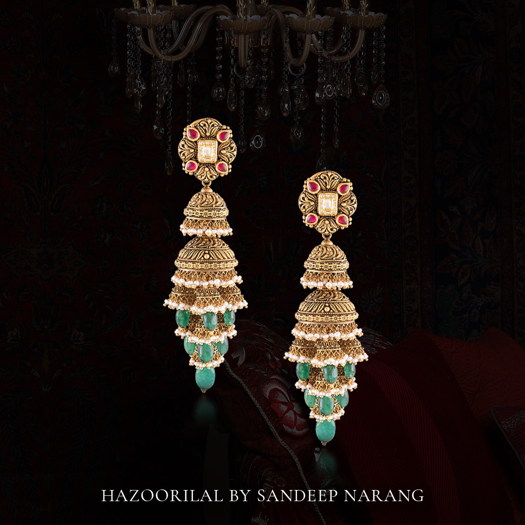 Embrace your special moments with polki jewellery sets by Hazoorilal