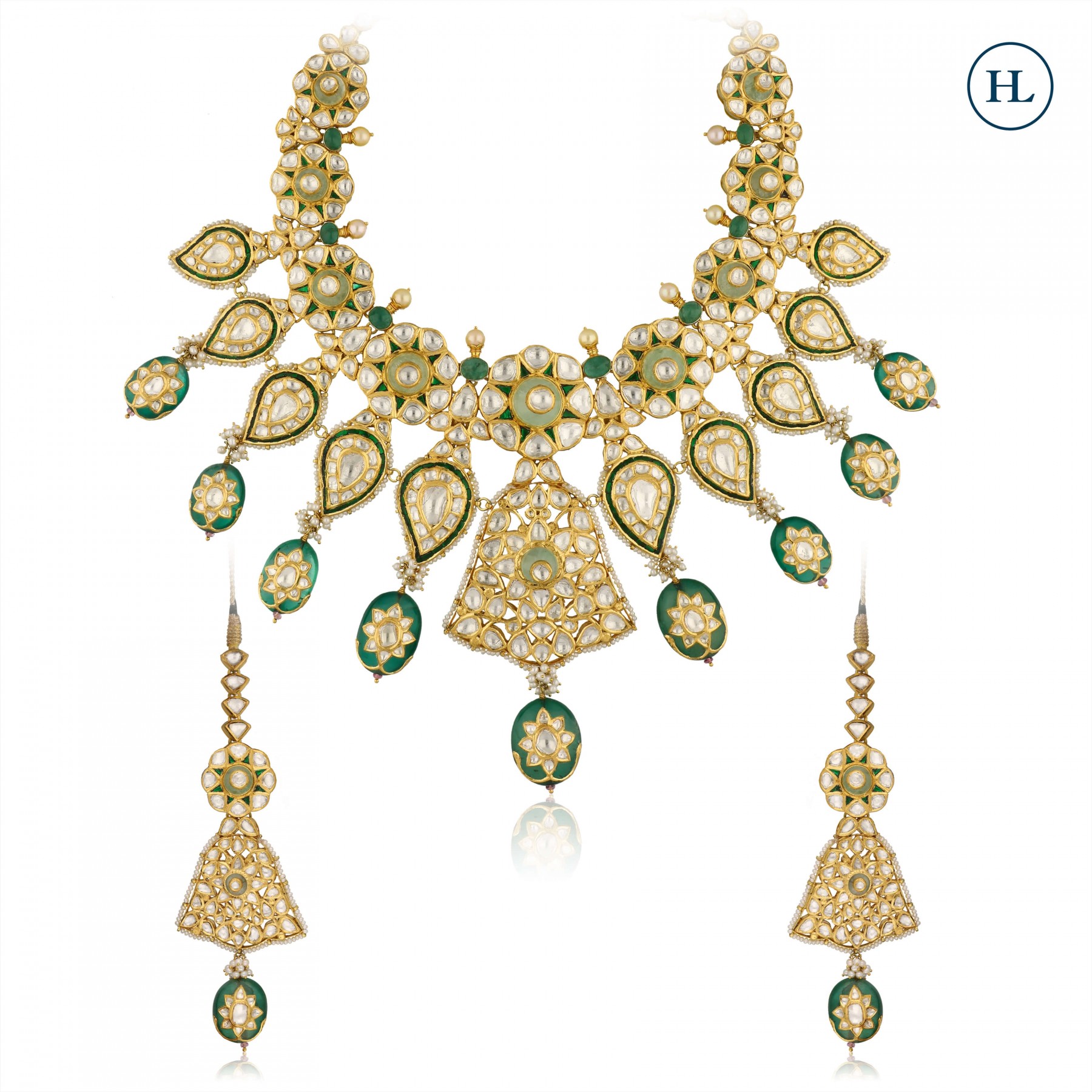 Glitz of Navratana Polki collection from Hazoorilal Jewellers